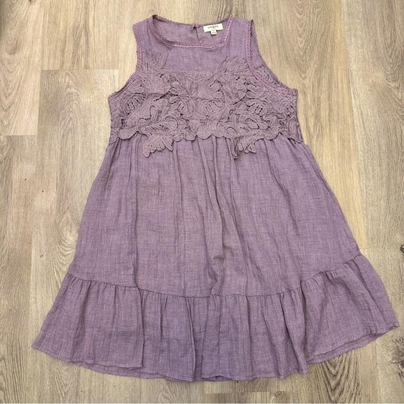 Umgee Purple Embroidered Muslin Dress size S - Picture 4 of 10